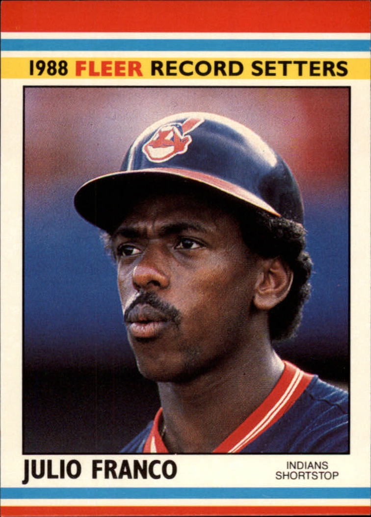 1988 Fleer Record Setters Baseball Cards       013      Julio Franco
